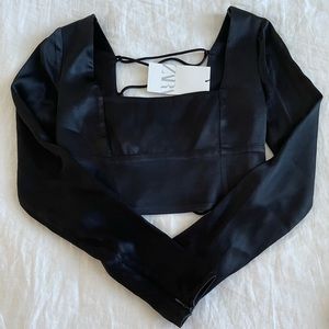 SOLD DO NOT BUY Satin Crop Top!